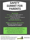 Safety Summit for Parents flyer